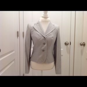 NEW WITH TAGS Loft Gray Silk and Linen Blend Tailored Blazer